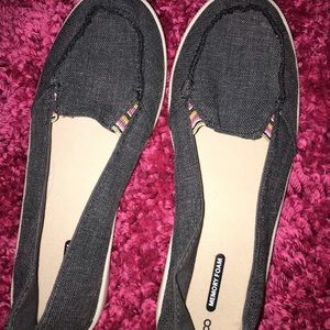 Women’s loafers memory foam size 8 denim blue flat